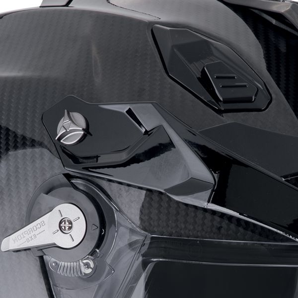 Scorpion ADF 9000 Carbon Air Solid Black + Kit Bluetooth 5S Solo