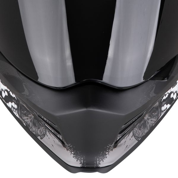 Scorpion Covert FX Skullz Black Grey Red + Kit Bluetooth Lokui K30