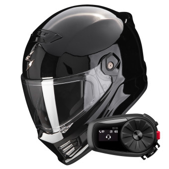 Integrale Scorpion Covert FX Solid Black + Kit Bluetooth 5S