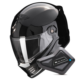 Integrale Scorpion Covert FX Solid Black + Kit Bluetooth BT Mini