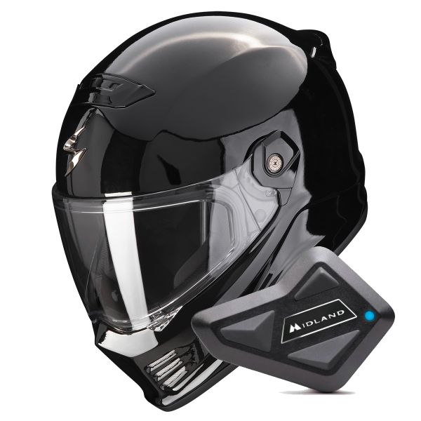 Integrale Scorpion Covert FX Solid Black + Kit Bluetooth BT Mini Integrale Scorpion Covert FX Solid Black + Kit Bluetooth BT Mini