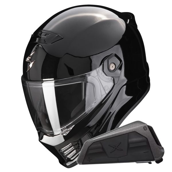 Integrale Scorpion Covert FX Solid Black + Kit bluetooth Exo-Com Link-1 Integrale Scorpion Covert FX Solid Black + Kit bluetooth Exo-Com Link-1