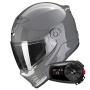 Casque Integrale Scorpion Covert FX Solid Cement Grey + Kit Bluetooth 5S