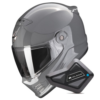 Integrale Scorpion Covert FX Solid Cement Grey + Kit Bluetooth BT Mini