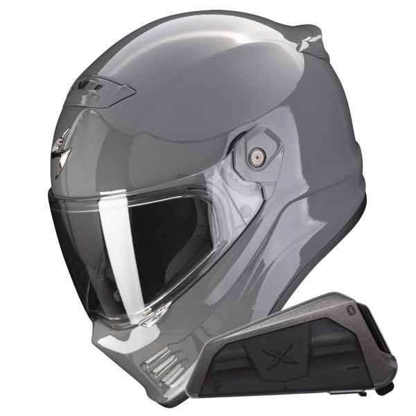 Integrale Scorpion Covert FX Solid Cement Grey + Kit bluetooth Exo-Com Link-1 Integrale Scorpion Covert FX Solid Cement Grey + Kit bluetooth Exo-Com Link-1