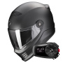 Casque Integrale Scorpion Covert FX Solid Matt Pearl Black + Kit Bluetooth 5S