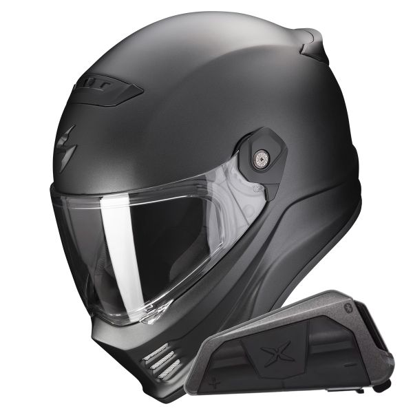 Integrale Scorpion Covert FX Solid Matt Pearl Black + Kit bluetooth Exo-Com Link-1 Integrale Scorpion Covert FX Solid Matt Pearl Black + Kit bluetooth Exo-Com Link-1