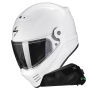 Casque Integrale Scorpion Covert FX Solid White + Kit bluetooth Exo-Com Link-1C