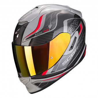 Scorpion Exo 1400 Evo Air Attune Grey Black Red + Intercom Sena SMH5