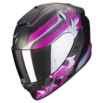 Scorpion Exo 1400 Evo Air Gaia Matt Black Pink + Intercom Sena SMH5