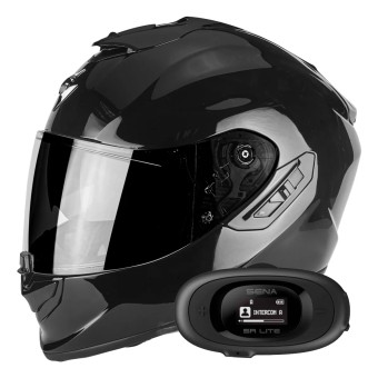 Integrale Scorpion Exo 1400 Evo Air Solid Black + Kit bluetooth 5R Lite