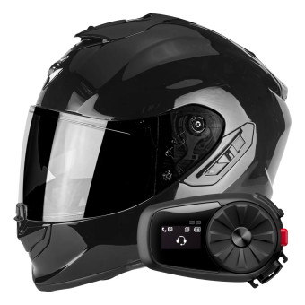 Integrale Scorpion Exo 1400 Evo Air Solid Black + Kit Bluetooth 5S