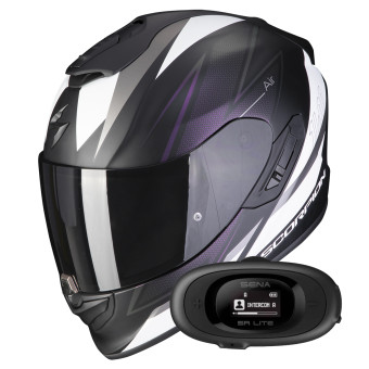 Integrale Scorpion Exo 1400 Evo Air Thelios Matt Black Chameleon + Kit bluetooth 5R Lite