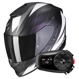 Integrale Scorpion Exo 1400 Evo Air Thelios Matt Black Chameleon + Kit Bluetooth 5S