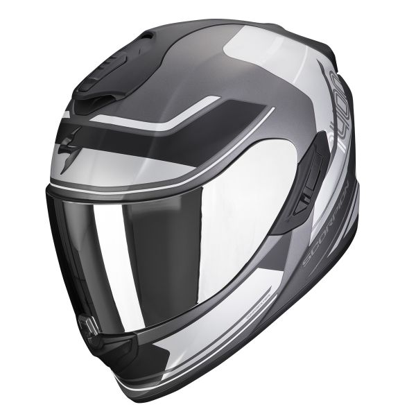 Scorpion Exo 1400 Evo Air Vittoria Matt Silver White + Kit Bluetooth 5S