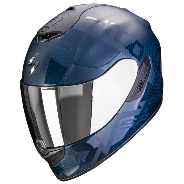 Scorpion Exo 1400 Evo Carbon Air Cerebro Blue + Kit Bluetooth 5S