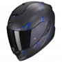 Casque Integrale Scorpion Exo 1400 Evo Carbon Air Kendal Matt Black Blue