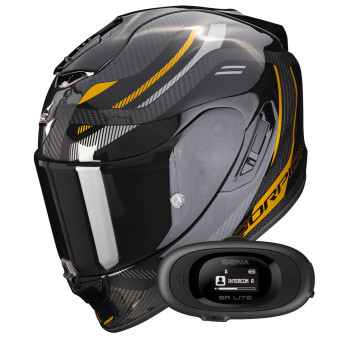 Integrale Scorpion Exo 1400 Evo Carbon Air Kydra Black Gold + Kit bluetooth 5R Lite