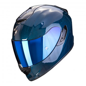 Scorpion Exo 1400 Evo Carbon Air Solid Blue + Intercom Sena SMH5