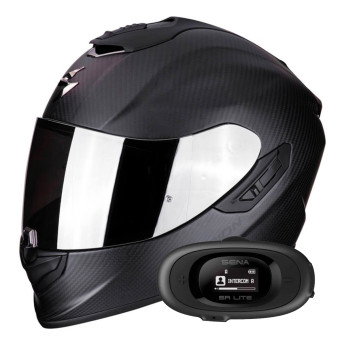 Integrale Scorpion Exo 1400 Evo Carbon Air Solid Matt Black + Kit bluetooth 5R Lite