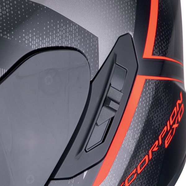 Scorpion Exo 1400 Evo II Air Intensio Matt Black Red + Kit bluetooth 5R Lite