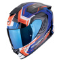 Casque Integrale Scorpion Exo 1400 Evo II Air Linart Nero Blu Rosso