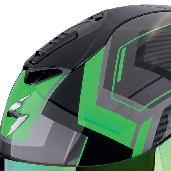 Scorpion Exo 1400 Evo II Air Linart Black Green + Kit bluetooth Exo-Com Link-1