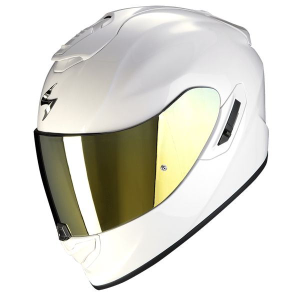 Scorpion Exo 1400 Evo II Air Solid Pearl White + Kit bluetooth Exo-Com Link-1