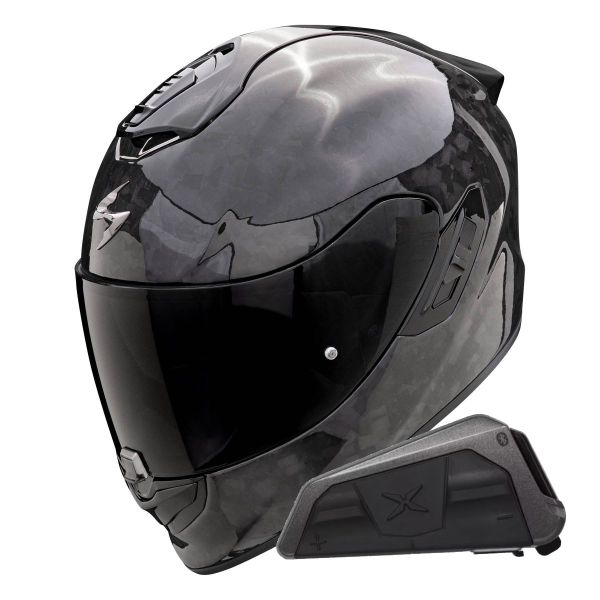 Integrale Scorpion Exo 1400 Evo II Carbon Air Onyx Black + Kit bluetooth Exo-Com Link-1 Integrale Scorpion Exo 1400 Evo II Carbon Air Onyx Black + Kit bluetooth Exo-Com Link-1