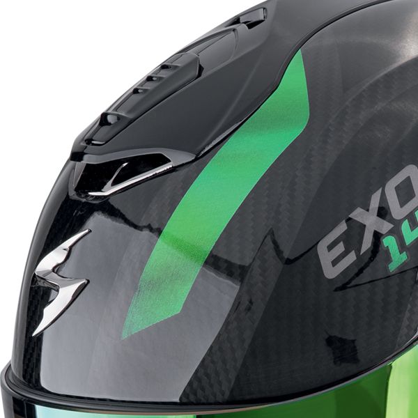 Scorpion Exo 1400 Evo II Carbon Air Platted Nero Verde