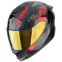Casque Integrale Scorpion Exo 1400 Evo II Carbon Air Platted Nero Rosso
