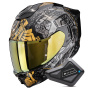 Casque Integrale Scorpion Exo 1500 Air Apus Black Grey Gold + Kit Bluetooth BT Mini