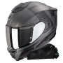 Casque Integrale Scorpion Exo 1500 Air Dual Matt Silver Black Red + Kit bluetooth Exo-Com Link-1C