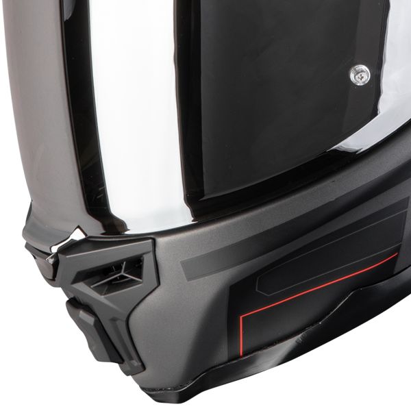 Scorpion Exo 1500 Air Dual Matt Silver Black Red + Kit bluetooth Exo-Com Link-1