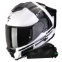 Casque Integrale Scorpion Exo 1500 Air Dual White Black Blue + Kit bluetooth Exo-Com Link-1C