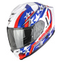 Casque Integrale Scorpion Exo 1500 Air Etoile White Blue Red