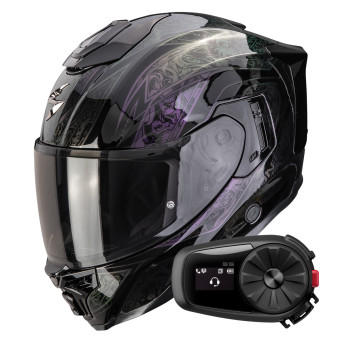Integrale Scorpion Exo 1500 Air Fantasy Black Chameleon + Kit Bluetooth 5S Solo