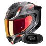Casque Integrale Scorpion Exo 1500 Air Sleek Black Red + Kit bluetooth 5R Lite Solo