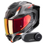 Casque Integrale Scorpion Exo 1500 Air Sleek Black Red + Kit Bluetooth Lokui K30