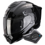 Casque Integrale Scorpion Exo 1500 Air Solid Black + Kit Bluetooth BT Mini