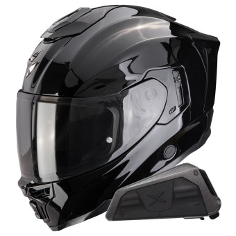 Integrale Scorpion Exo 1500 Air Solid Black + Kit bluetooth Exo-Com Link-1