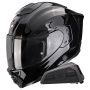 Casque Integrale Scorpion Exo 1500 Air Solid Black + Kit bluetooth Exo-Com Link-1