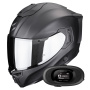 Casque Integrale Scorpion Exo 1500 Air Solid Matt Black + Kit bluetooth 5R Lite Solo