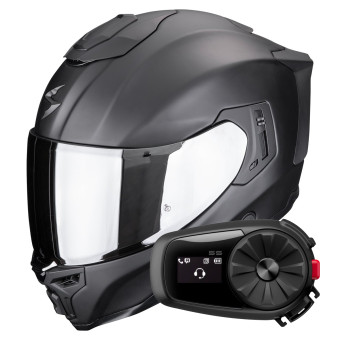 Integrale Scorpion Exo 1500 Air Solid Matt Black + Kit Bluetooth 5S Solo