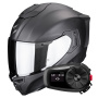 Casque Integrale Scorpion Exo 1500 Air Solid Matt Black + Kit Bluetooth 5S Solo