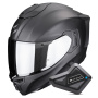 Casque Integrale Scorpion Exo 1500 Air Solid Matt Black + Kit Bluetooth BT Mini