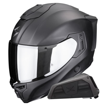 Integrale Scorpion Exo 1500 Air Solid Matt Black + Kit bluetooth Exo-Com Link-1