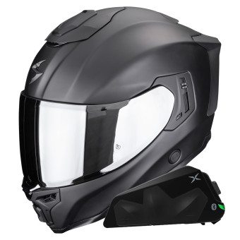 Integrale Scorpion Exo 1500 Air Solid Matt Black + Kit bluetooth Exo-Com Link-1C