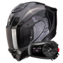 Casque Integrale Scorpion Exo 1500 Carbon Air Mundi Black Chameleon + Kit Bluetooth 5S Solo