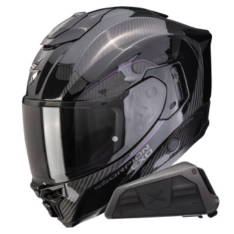 Integrale Scorpion Exo 1500 Carbon Air Mundi Black Chameleon + Kit bluetooth Exo-Com Link-1